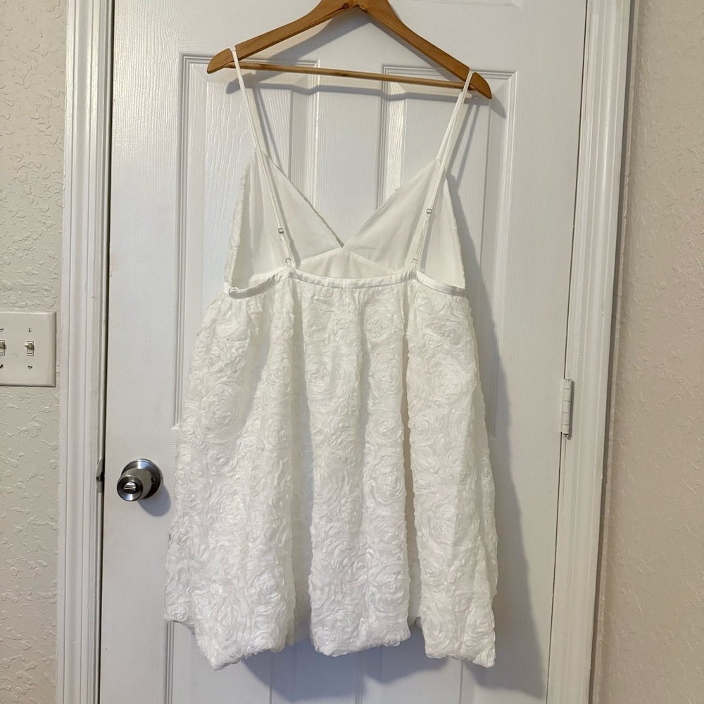 Anthropologie Endless Rose Sleeveless Sequin Bubble Mini Cocktail Bride Dress XL - Picture 7 of 12